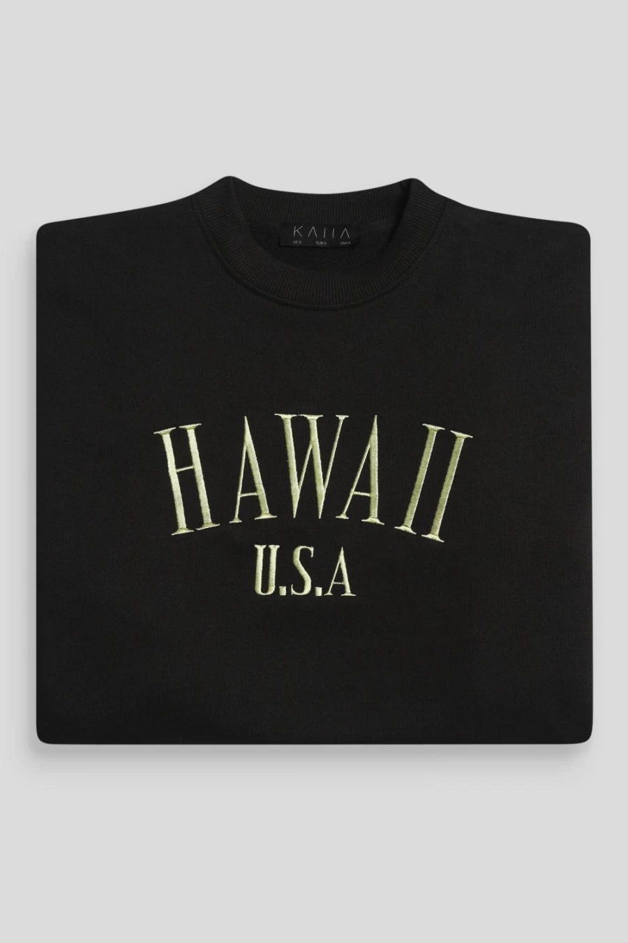 "Public Desire Women's Black Hawaii Embroidered Sweatshirt"