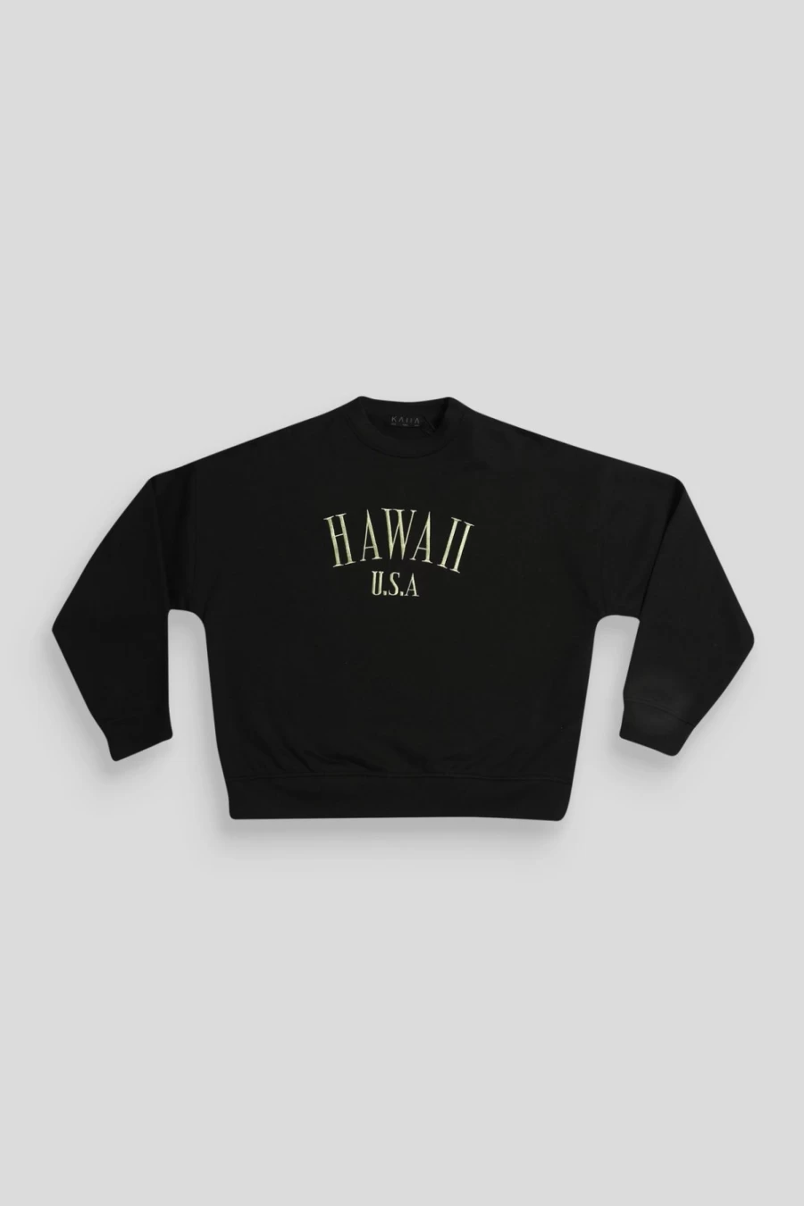"Public Desire Women's Black Hawaii Embroidered Sweatshirt"