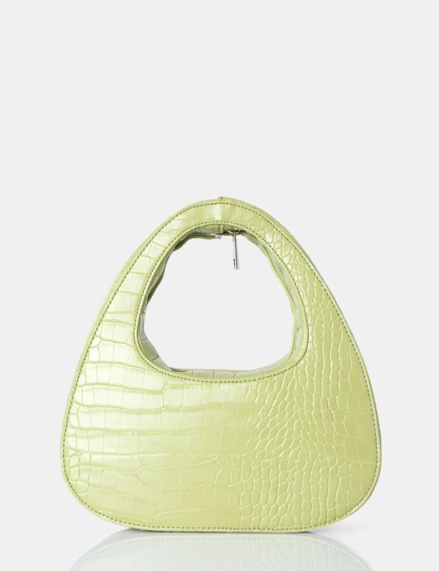 Public Desire Women's Green Arch Soft Croc Grab Bag - Comfortable & Stylish Slip-On Shoes