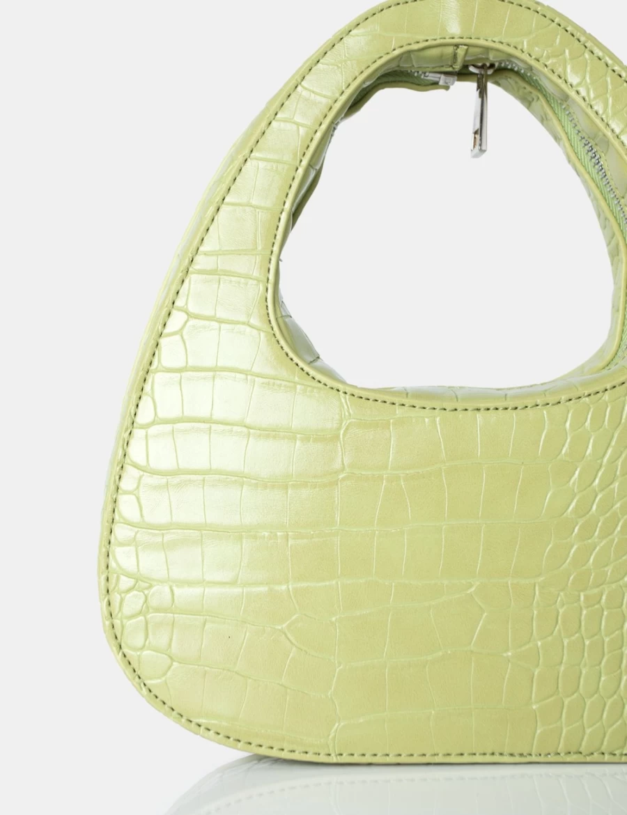 Public Desire Women's Green Arch Soft Croc Grab Bag - Comfortable & Stylish Slip-On Shoes