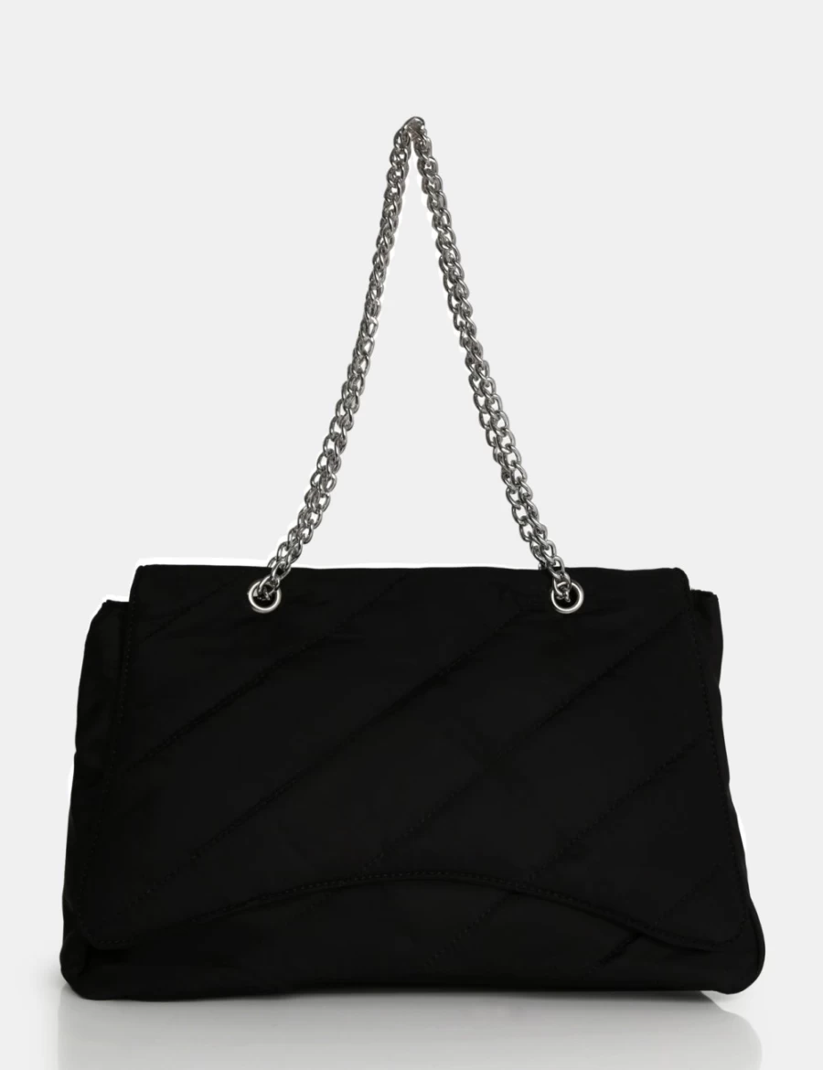 Public Desire Women's Black Laina Nylon Tote Bag - Stylish & Lightweight Handbag