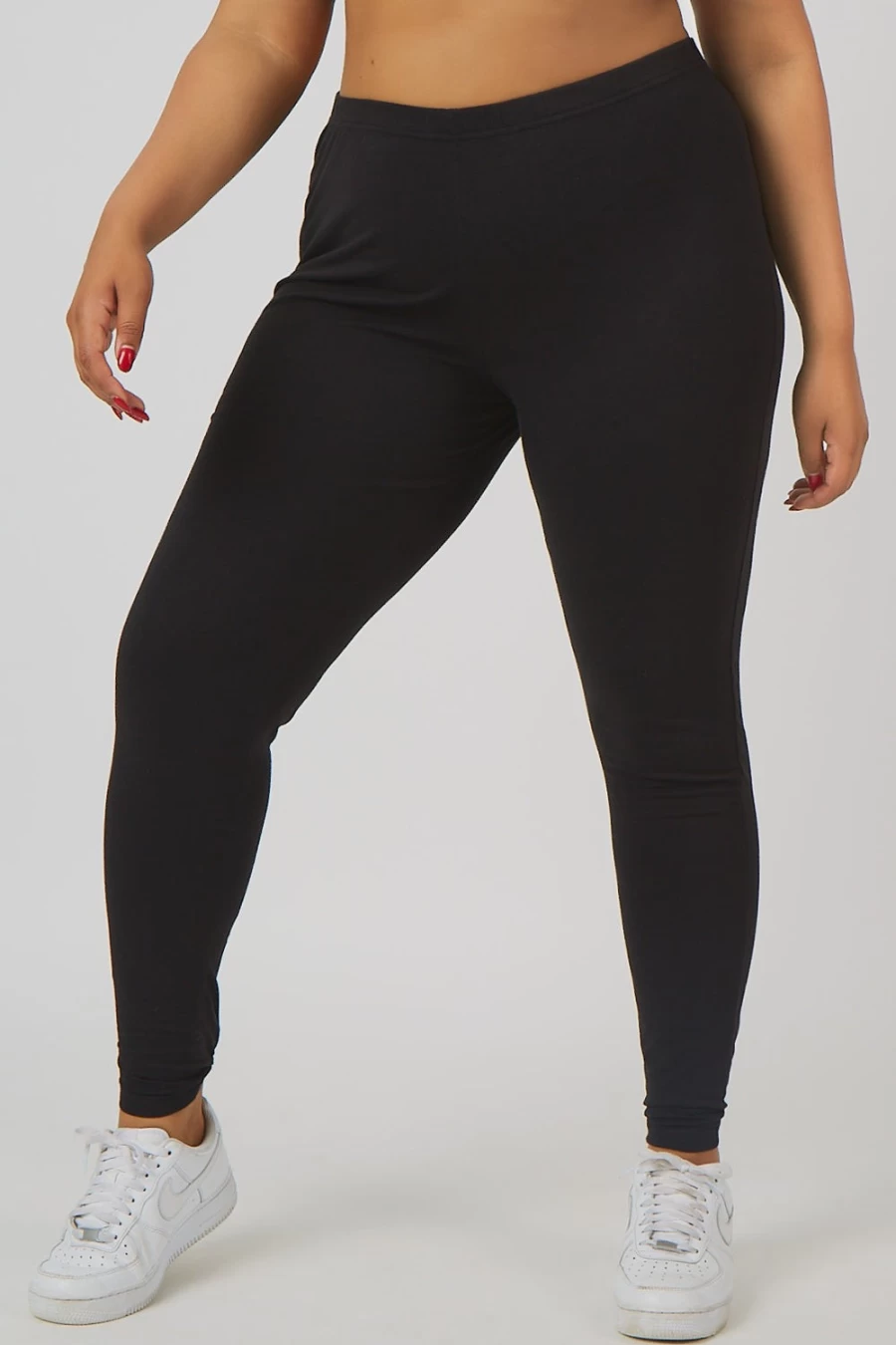 Public Desire Women's Black Curve Basic Leggings - High Waisted Stretchy Comfort Fit