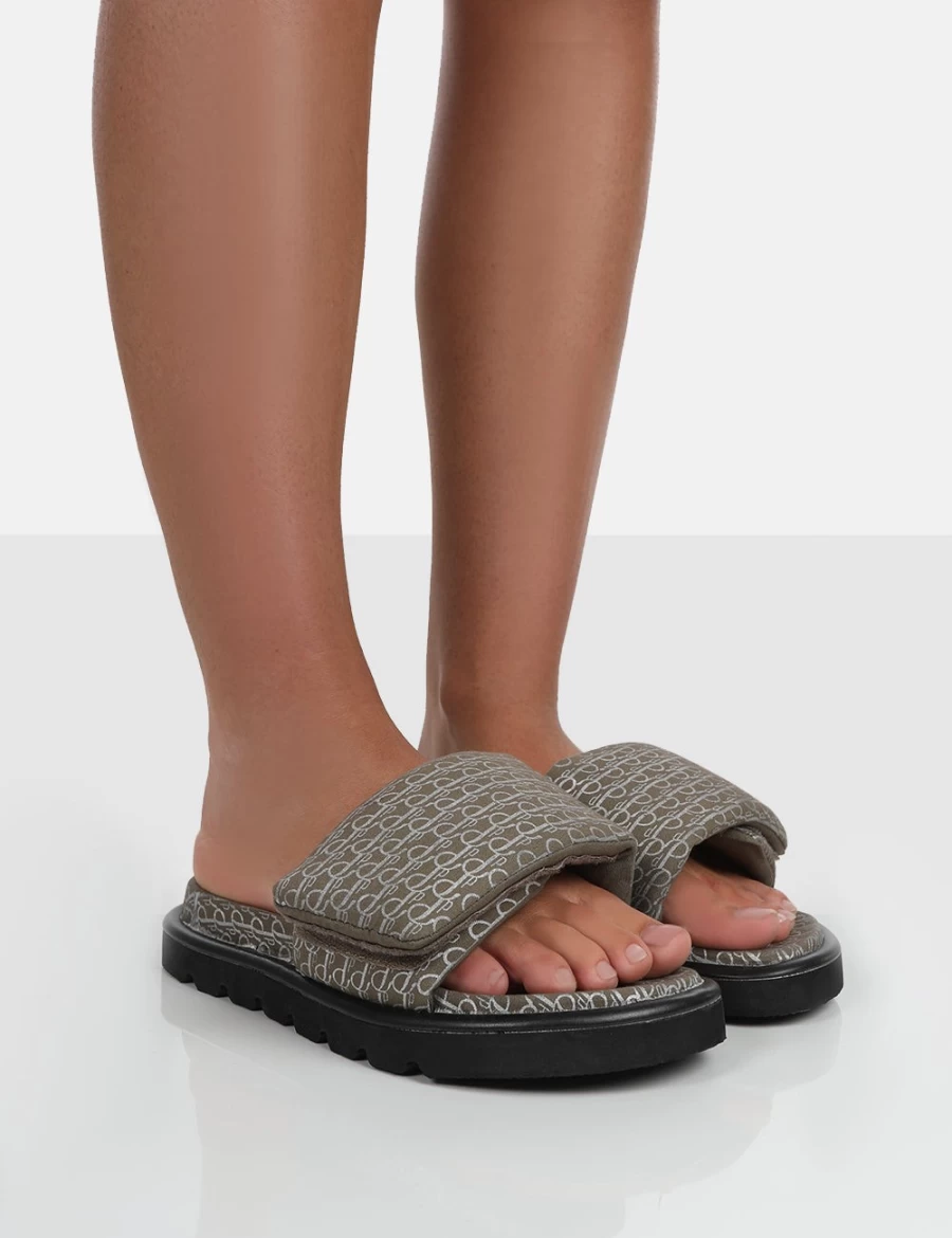 Public Desire Women's Multi Color Padded Slide Sandals - Sweeter Print Design