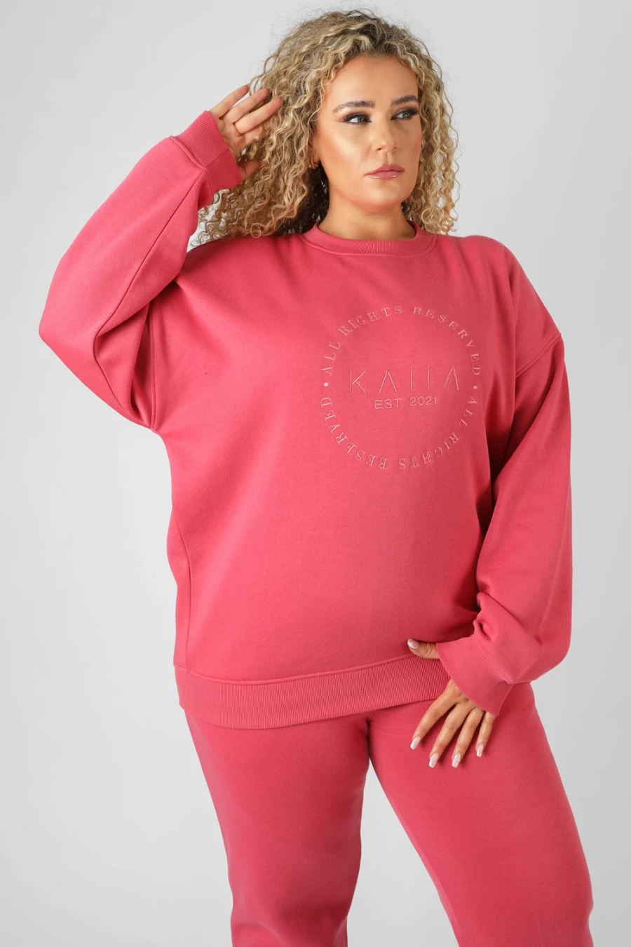 Women's Coral Curve Tonal Embroidery Sweatshirt by Public Desire