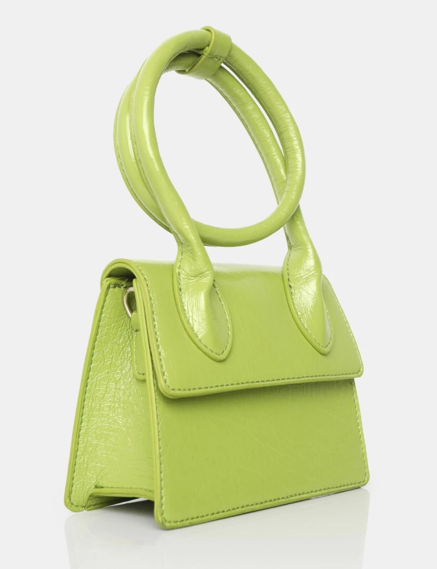 Public Desire Women's Green Metallic PU Milan Crossbody Mini Bag
