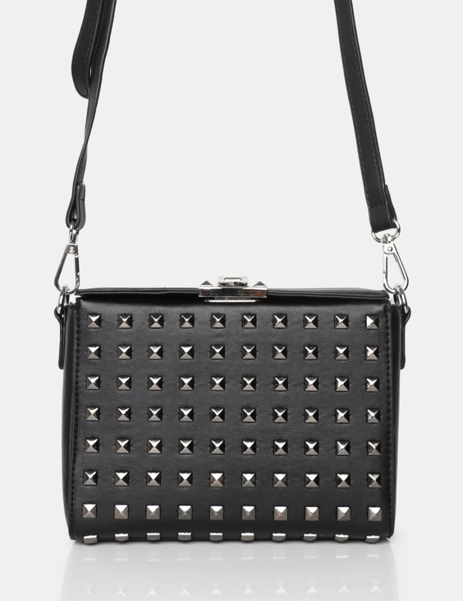 Public Desire Women's Black Jose Pu Metal Studded Handbag