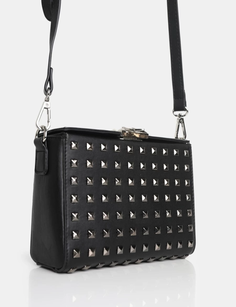 Public Desire Women's Black Jose Pu Metal Studded Handbag