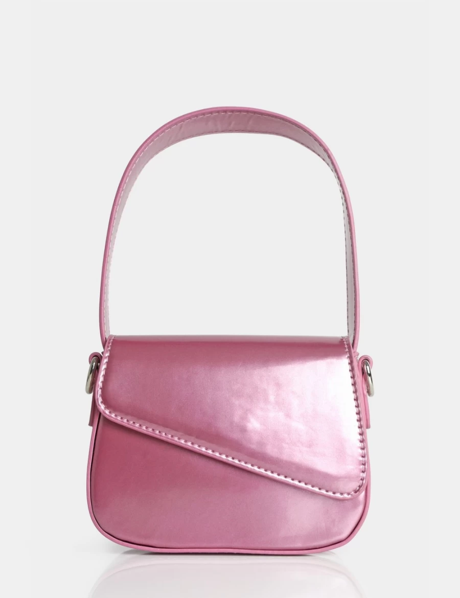 Public Desire Women's Jolee Metallic Pink Mini Crossbody Bag with Grab Handle