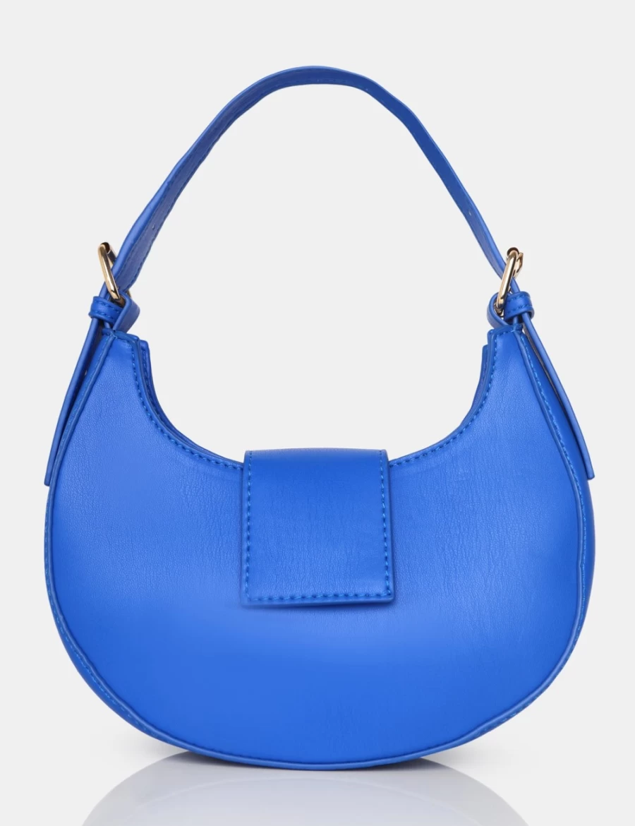 Public Desire Women's Blue Cobalt Circular Buckle Strap Grab Bag - Irie Design