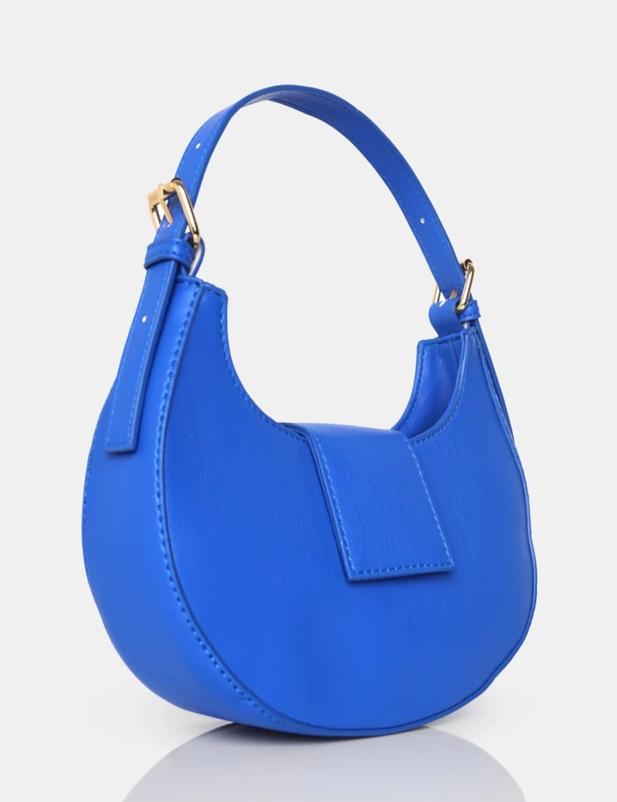 Public Desire Women's Blue Cobalt Circular Buckle Strap Grab Bag - Irie Design
