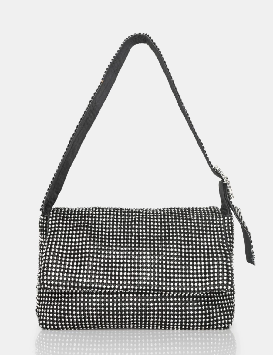 Public Desire Luella Black Diamante Bag for Women