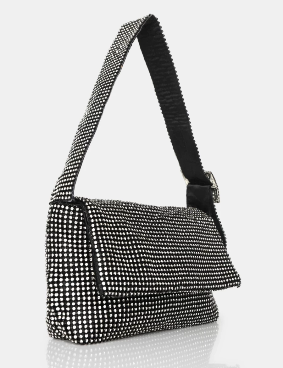 Public Desire Luella Black Diamante Bag for Women