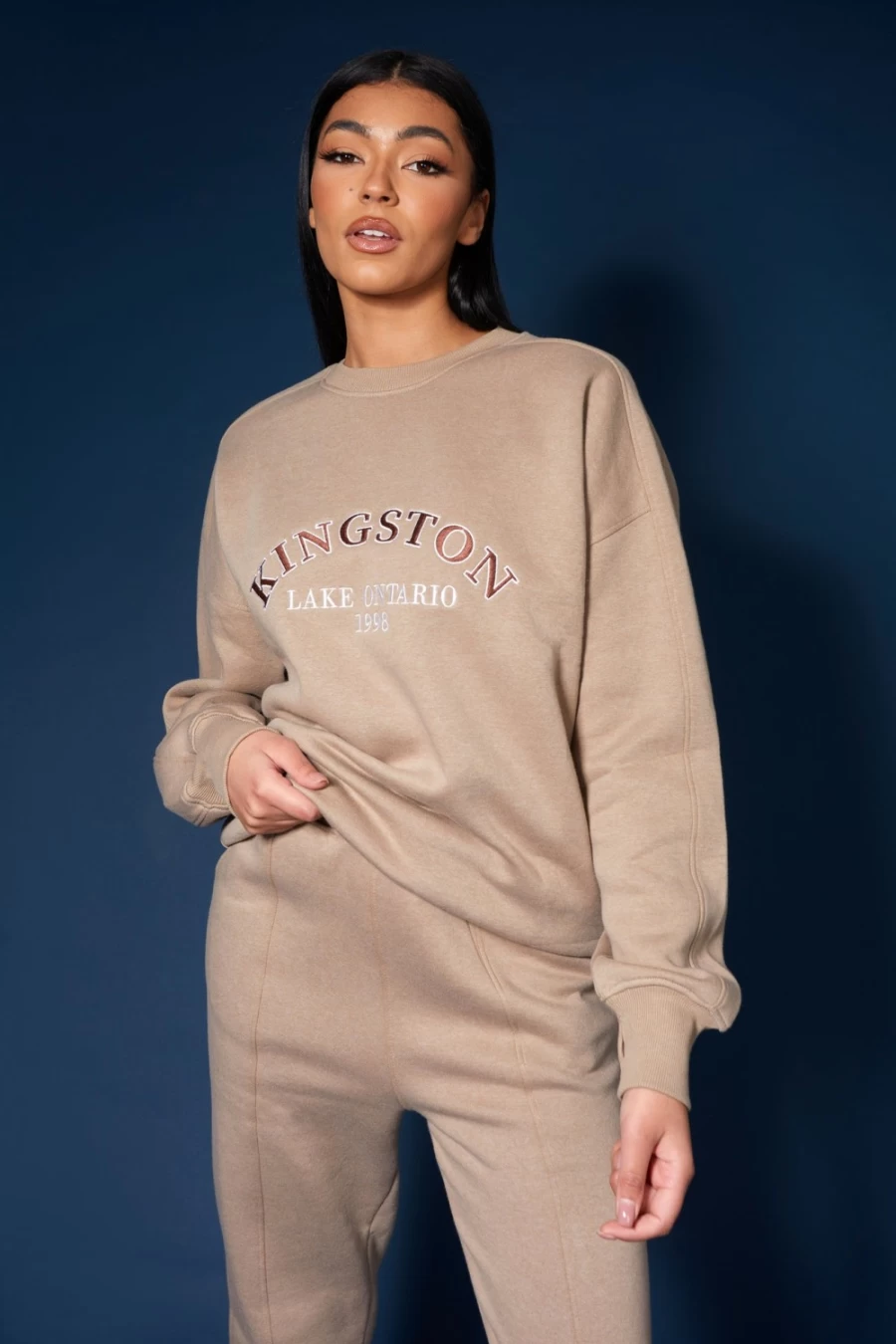 Public Desire Women's Ash Slogan Sweatshirt - Kingston Inspired Design