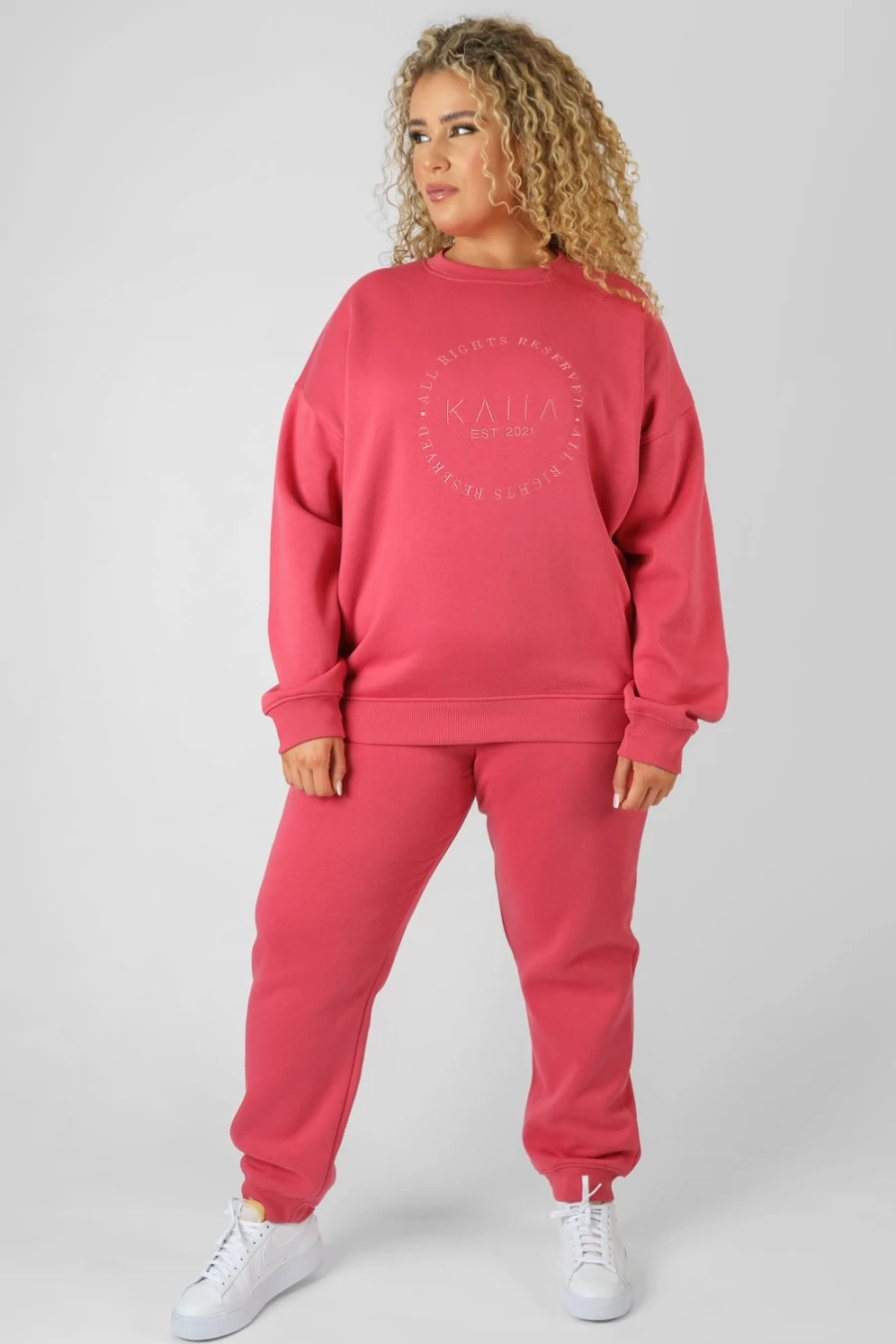 Public Desire Women's Coral Curve Tonal Embroidery Joggers - Stylish Comfort Fit