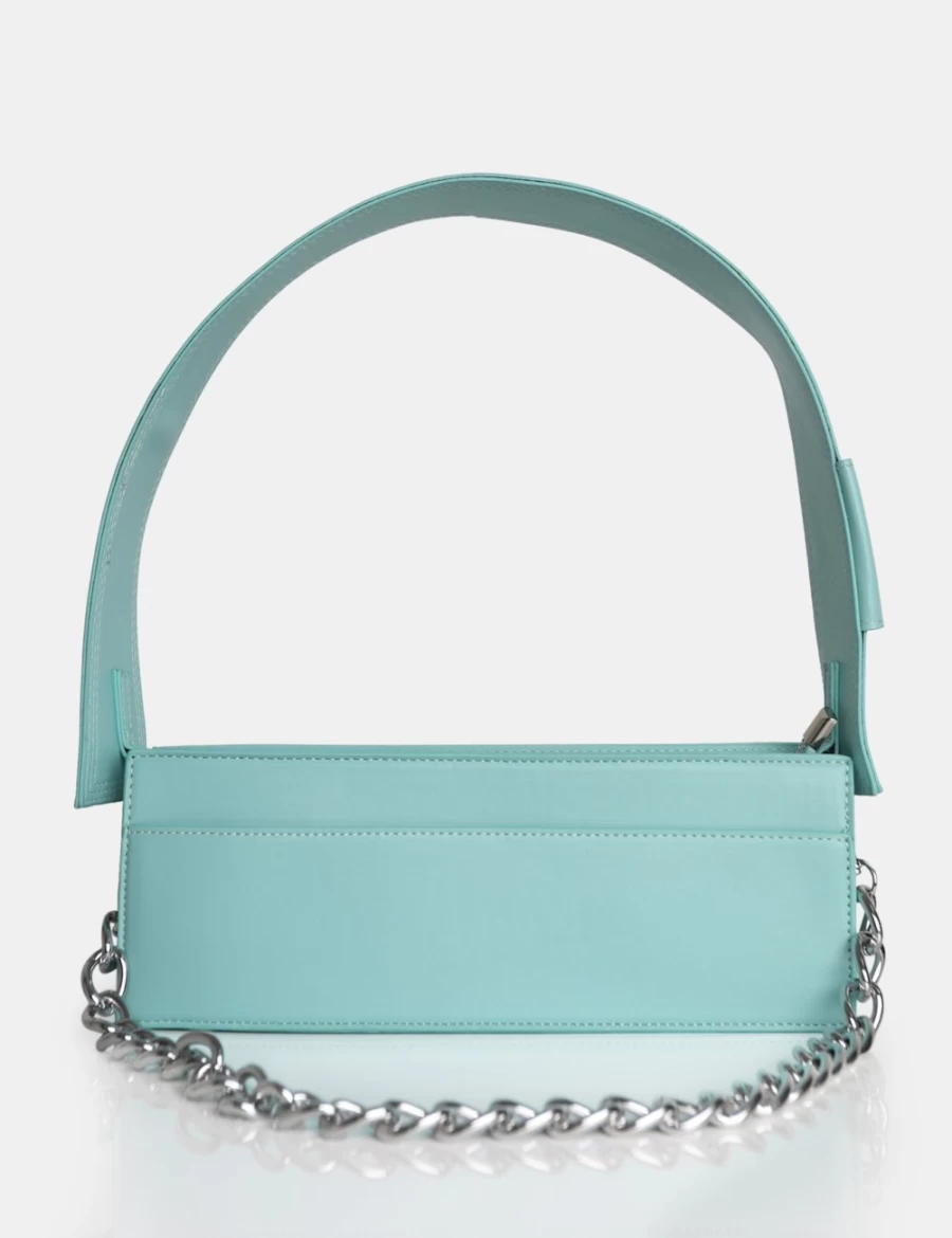 Public Desire Women's Mint Koa Long Chain Crossbody Shoulder Bag
