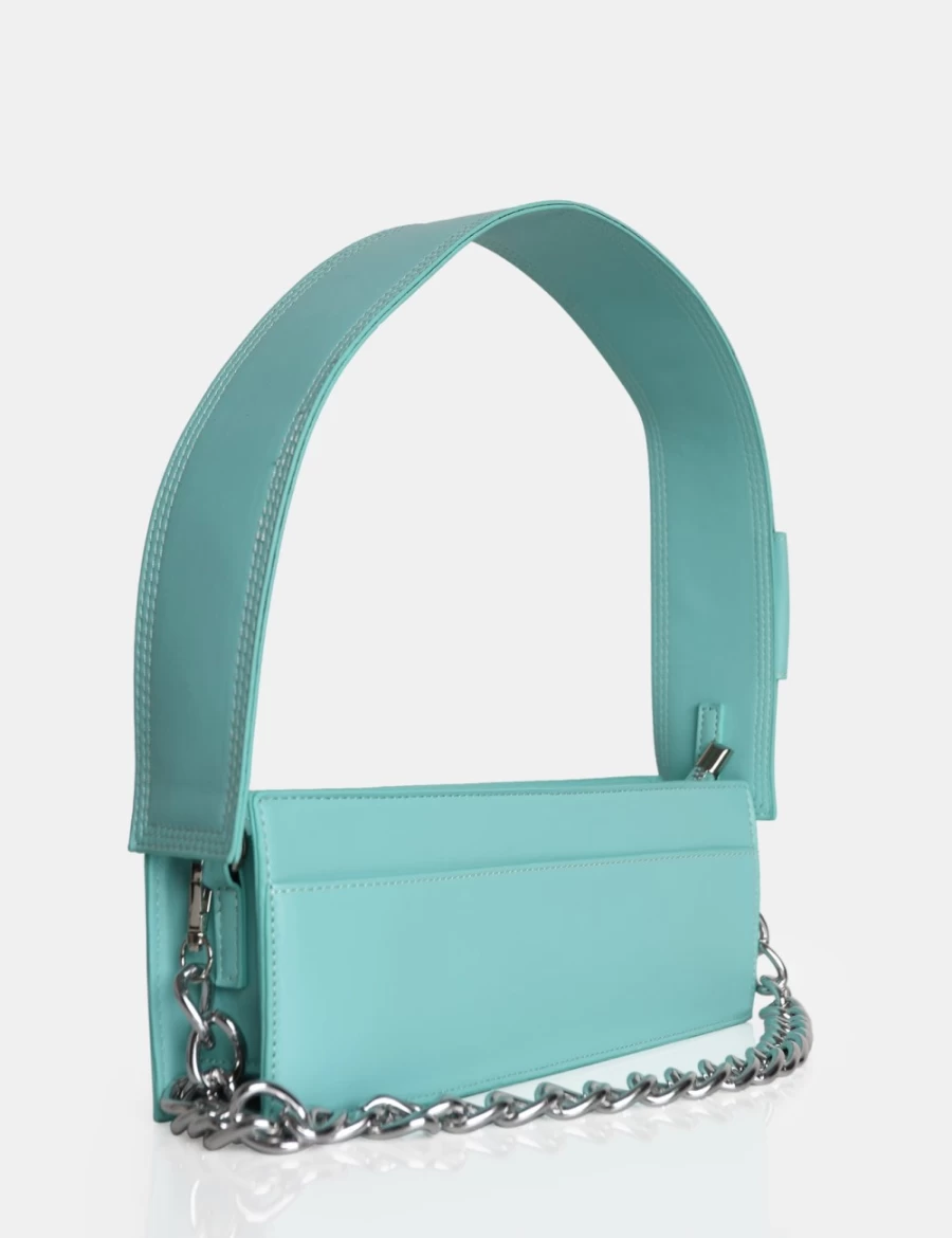 Public Desire Women's Mint Koa Long Chain Crossbody Shoulder Bag