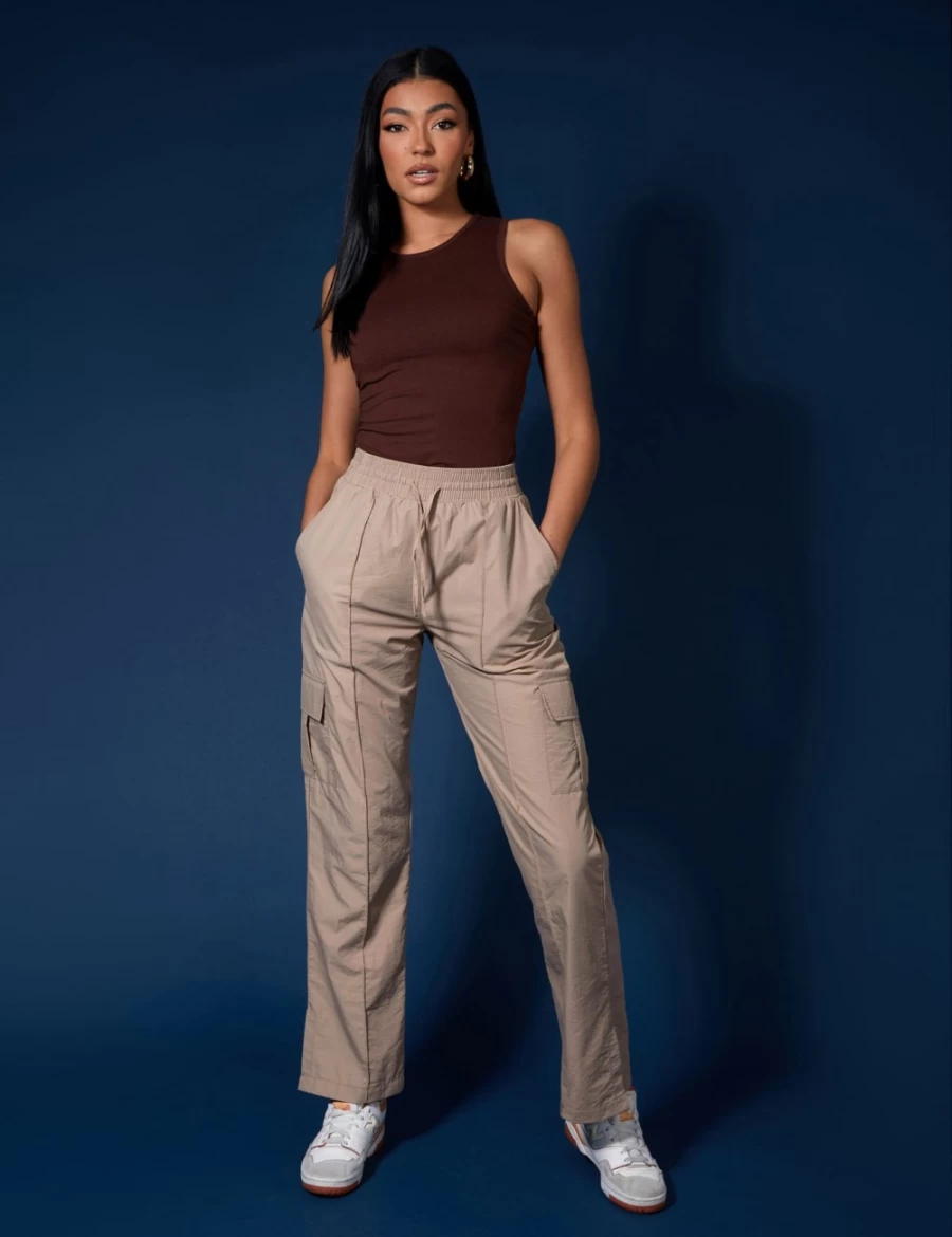 "Public Desire Women's Coffee Racer Back Bodysuit - Stylish Comfort for Everyday Wear"