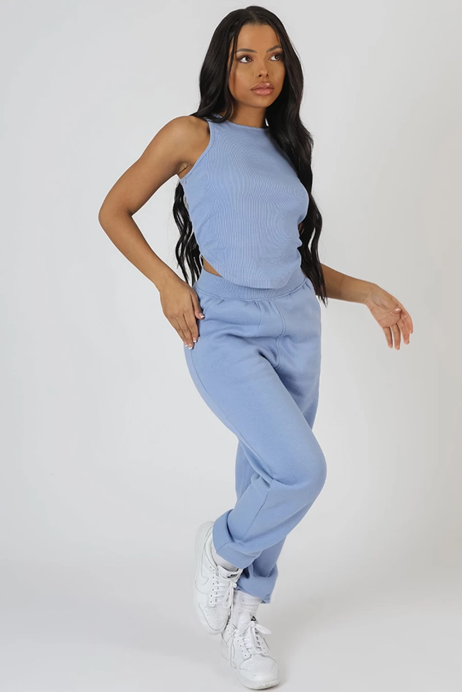 "Public Desire Women's Bluebell Dipped Hem Racer Top"