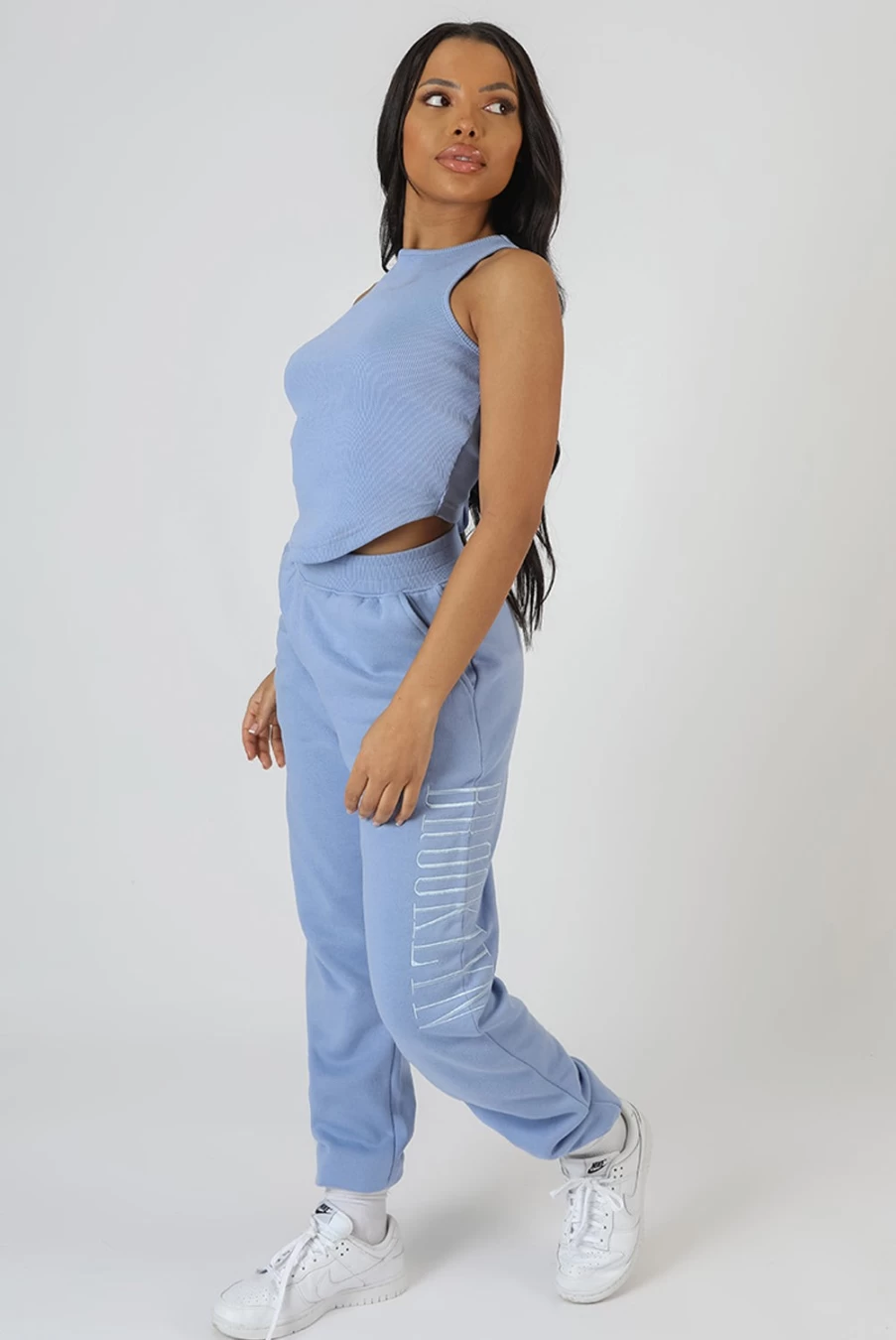 "Public Desire Women's Bluebell Dipped Hem Racer Top"