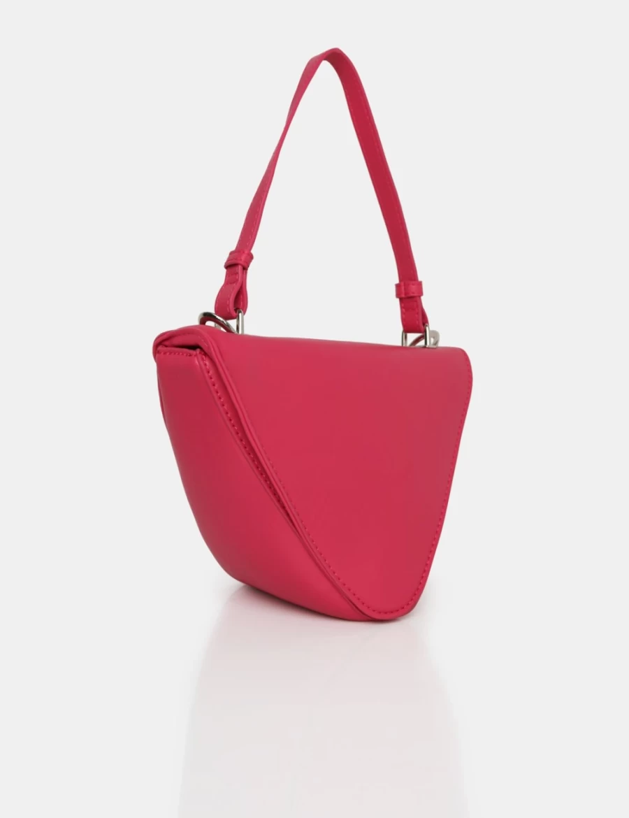 Public Desire Pink Arrow Bright Shoulder Grab Bag for Women - Stylish Crossbody Purse