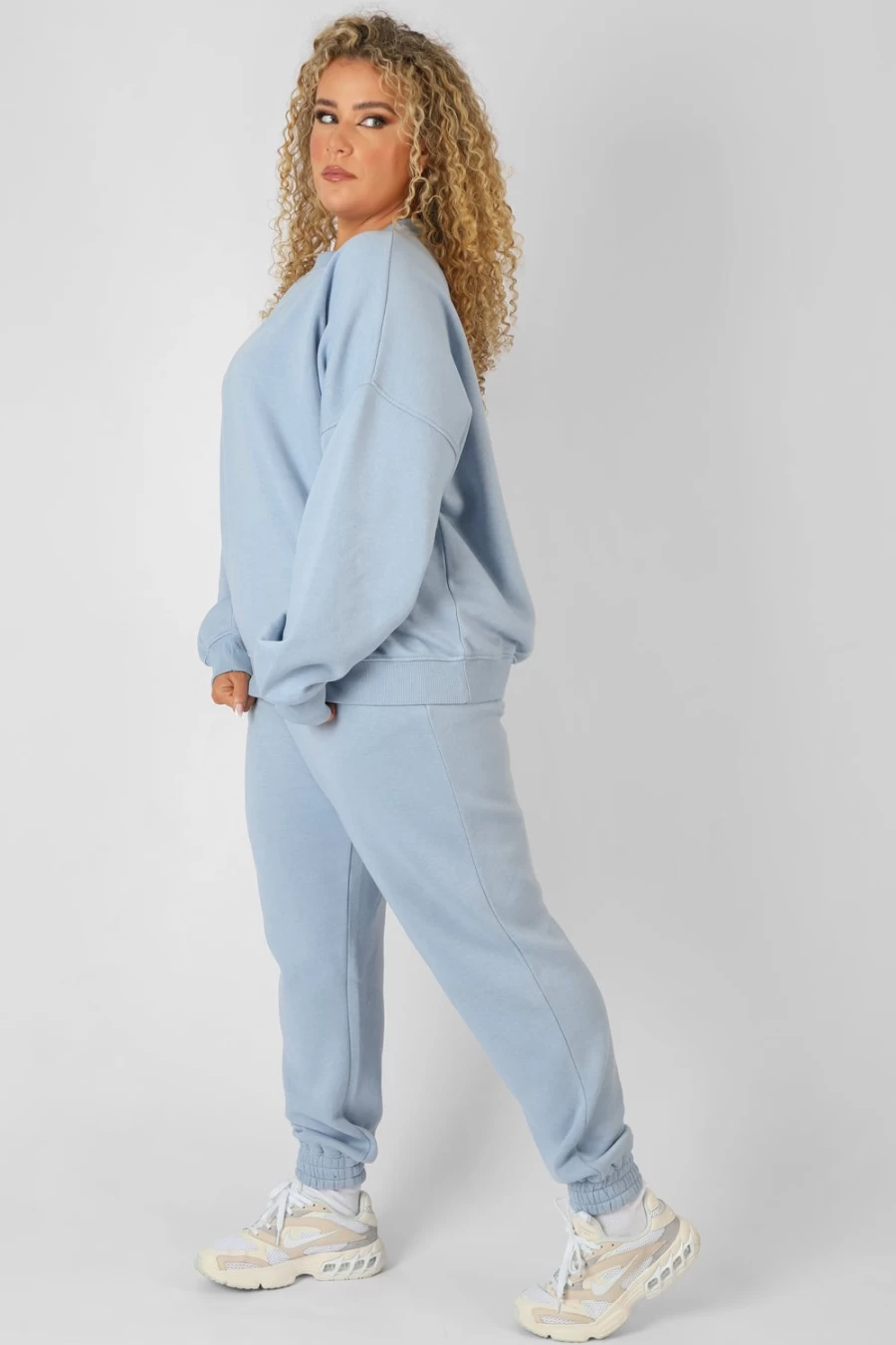 Public Desire Women's Blue Oversized Curve Washed Kaiia Sweatshirt Iris
