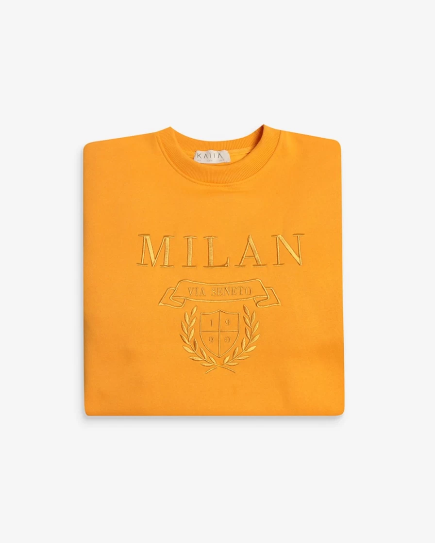 Public Desire Women's Mango Embroidered Sweatshirt - Milan Tonal Design