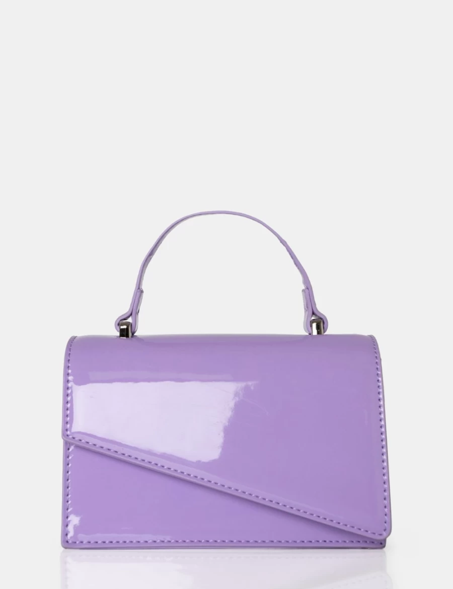Public Desire Women's Lilac Penny Patent Leather Mini Crossbody Bag