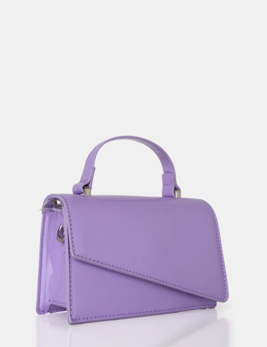 Public Desire Women's Lilac Penny Patent Leather Mini Crossbody Bag