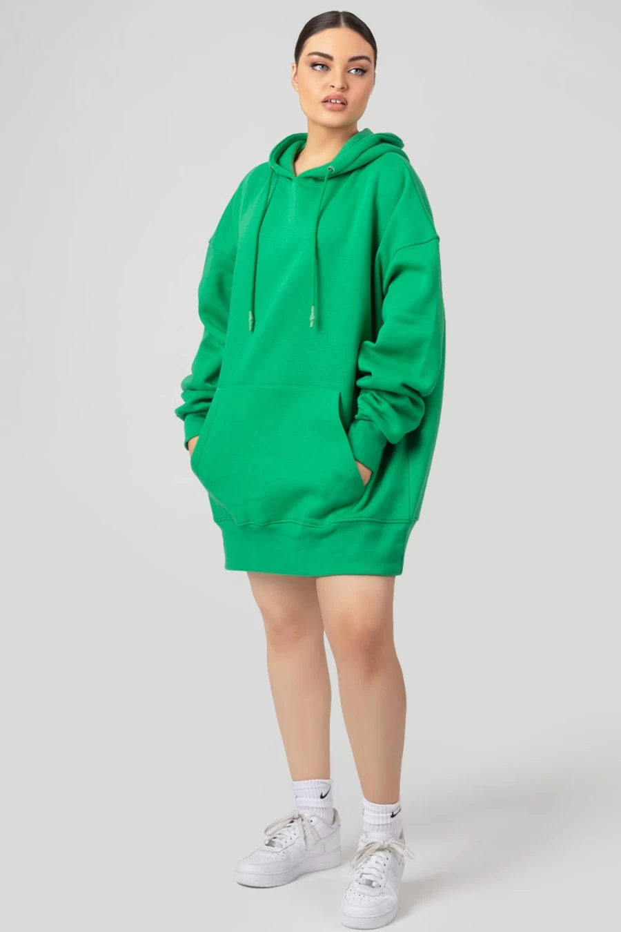 Women's Green Oversized Hoodie Sweatshirt - Public Desire Cozy Pullover