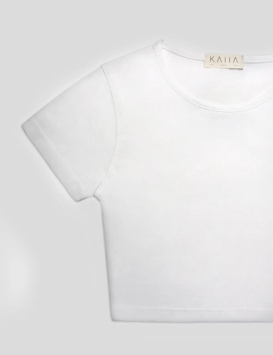Women's White Fitted T-Shirt by Public Desire - Slim Fit Casual Top