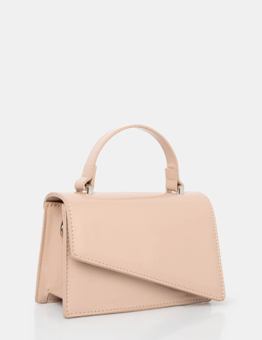 Public Desire Women's Nude Penny Patent Leather Mini Crossbody Bag
