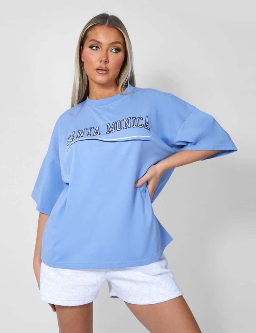 "Public Desire Women's Bluebell Santa Monica Oversized T-Shirt"