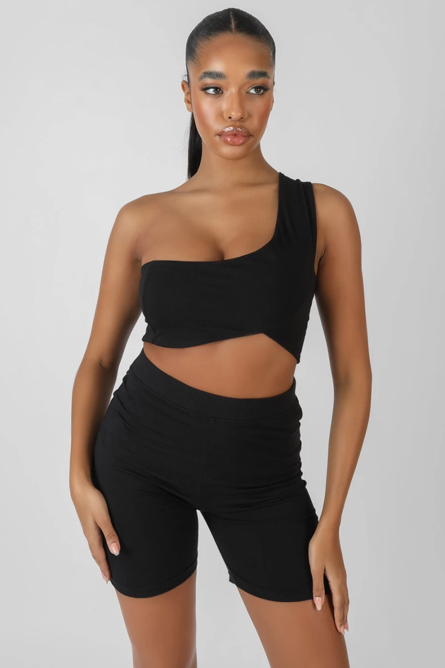 "Public Desire Women's Black Asymmetric Bralet - Stylish Lingerie Top"