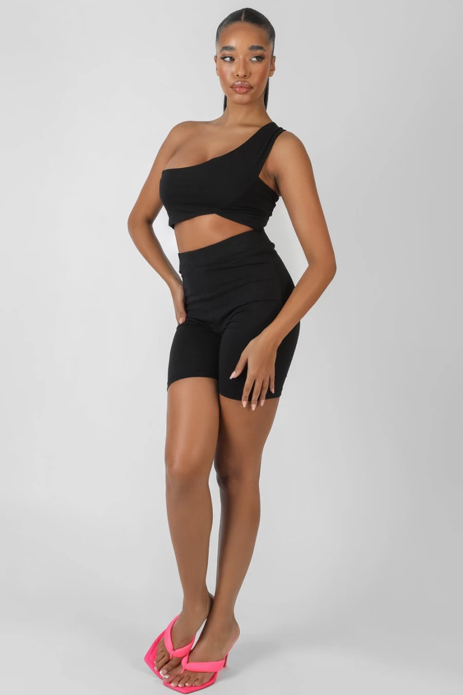 "Public Desire Women's Black Asymmetric Bralet - Stylish Lingerie Top"