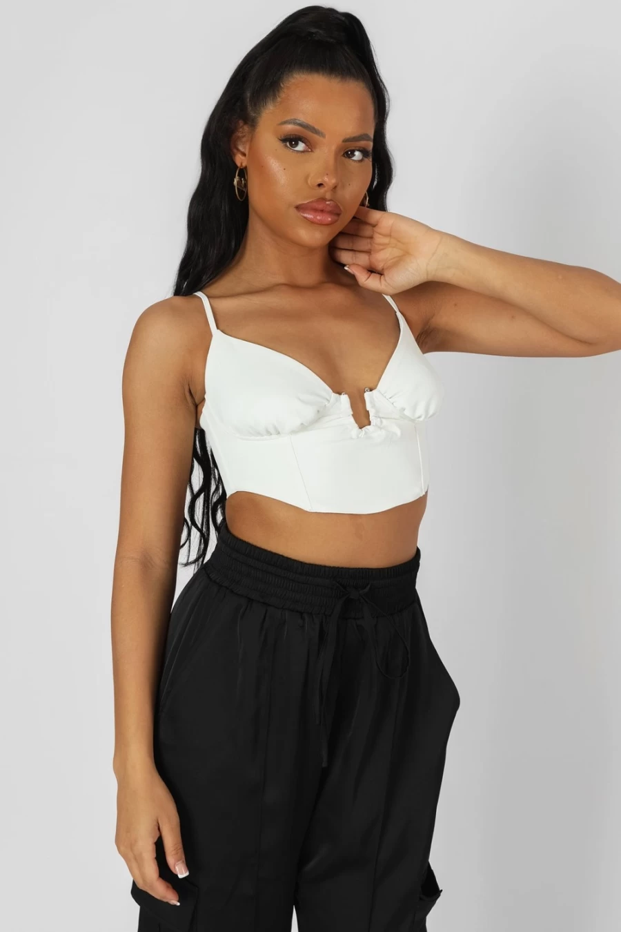 Public Desire Women's Ivory U Trim Corset Bralet - Sexy Lingerie Top