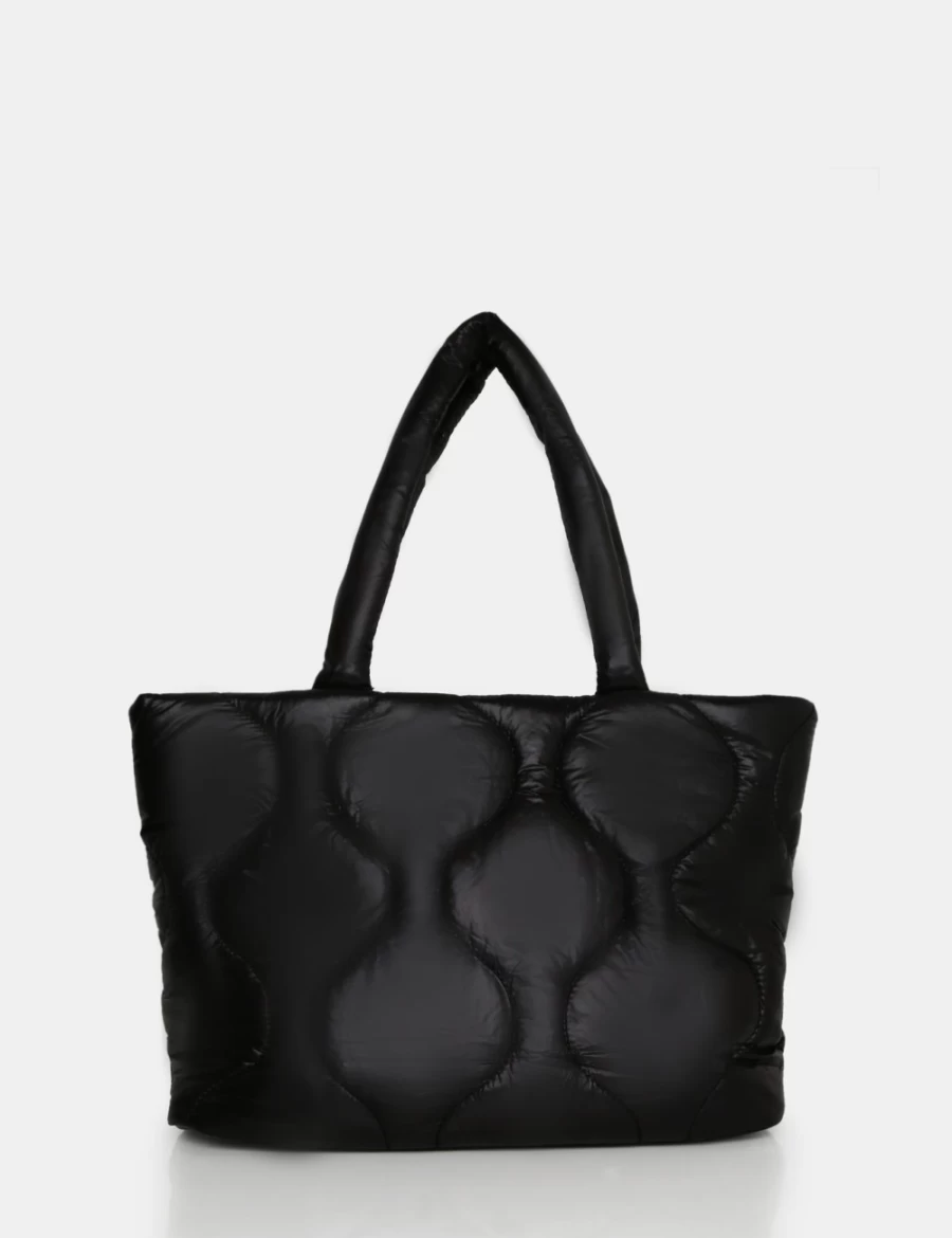 Public Desire Women's Black Rudy Nylon Tote Bag - Stylish & Durable Handbag for Everyday Use