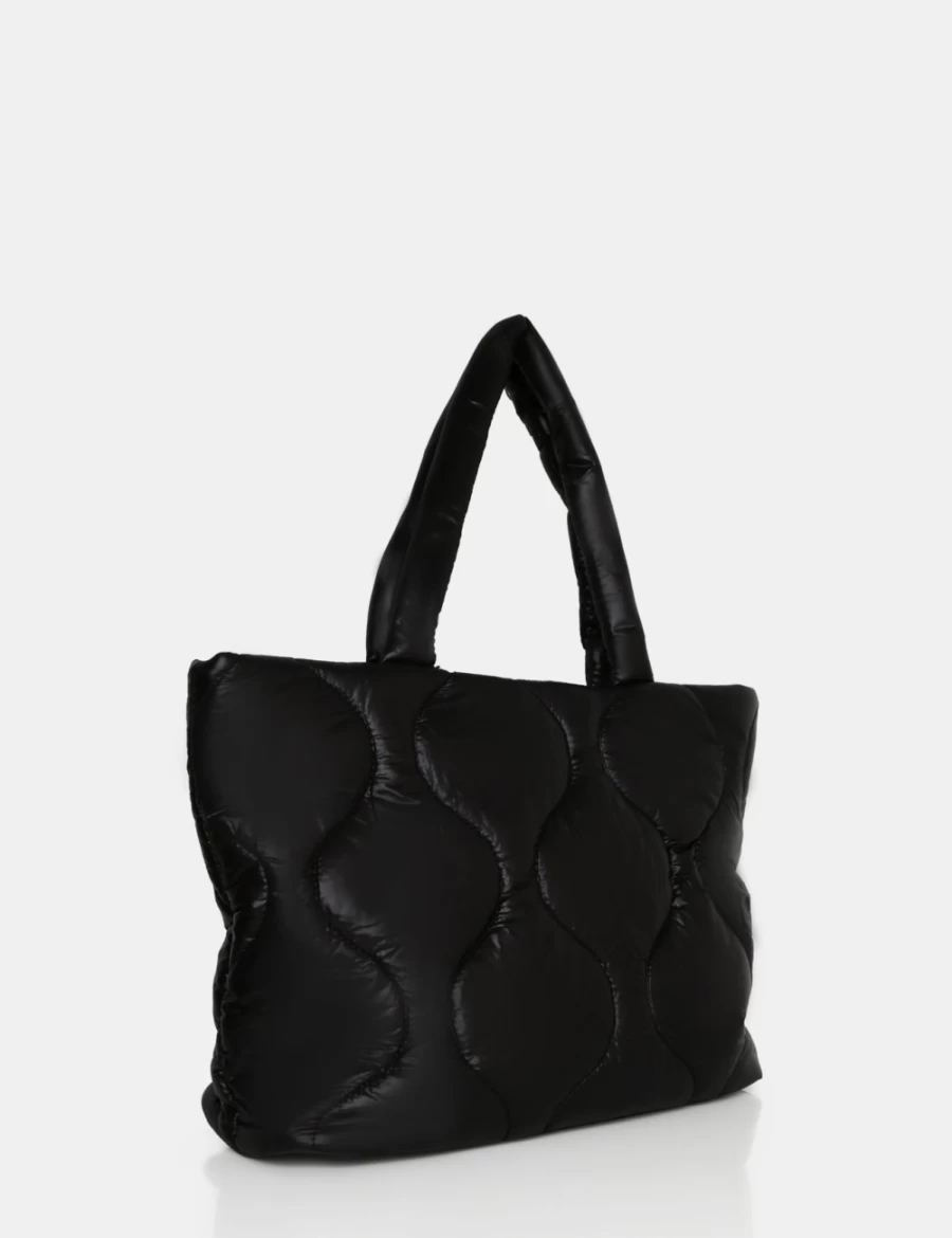 Public Desire Women's Black Rudy Nylon Tote Bag - Stylish & Durable Handbag for Everyday Use
