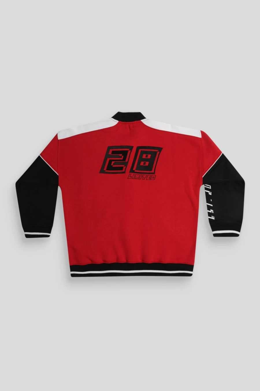 Women's Red Motocross Bomber Jacket by Public Desire - Edgy Biker Style Outerwear