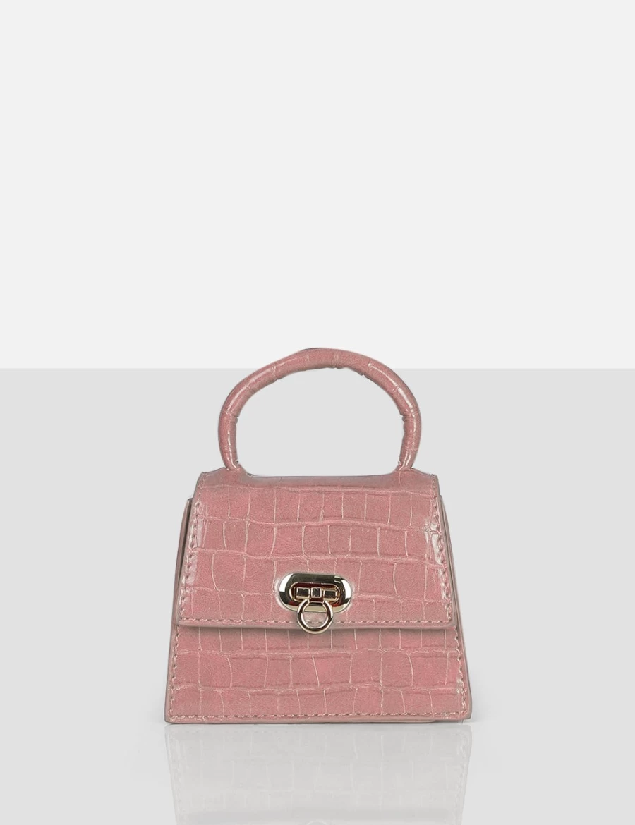 Public Desire Women's Pink Lilly Textured Mini Bag - Stylish Crossbody Purse for Women